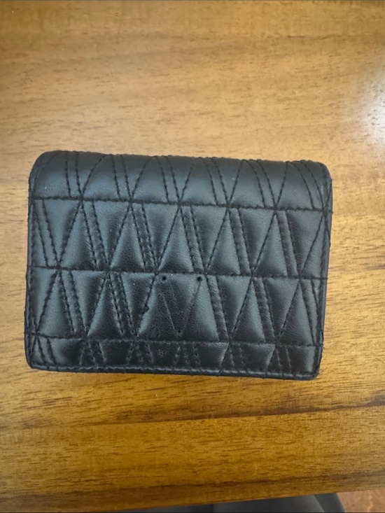Versace Other - Versace Black Quilted Leather Women's Wallet (Missing front "V")